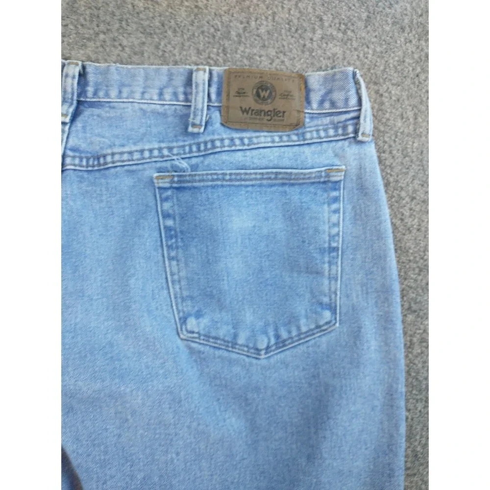 Wrangler 976T1SB Mens Light Wash Straight Leg Denim Jeans 40x31 Blue Cotton